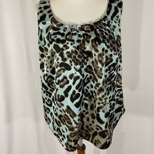 NWOT Calvin Klein Animal Print Sleeveless Top